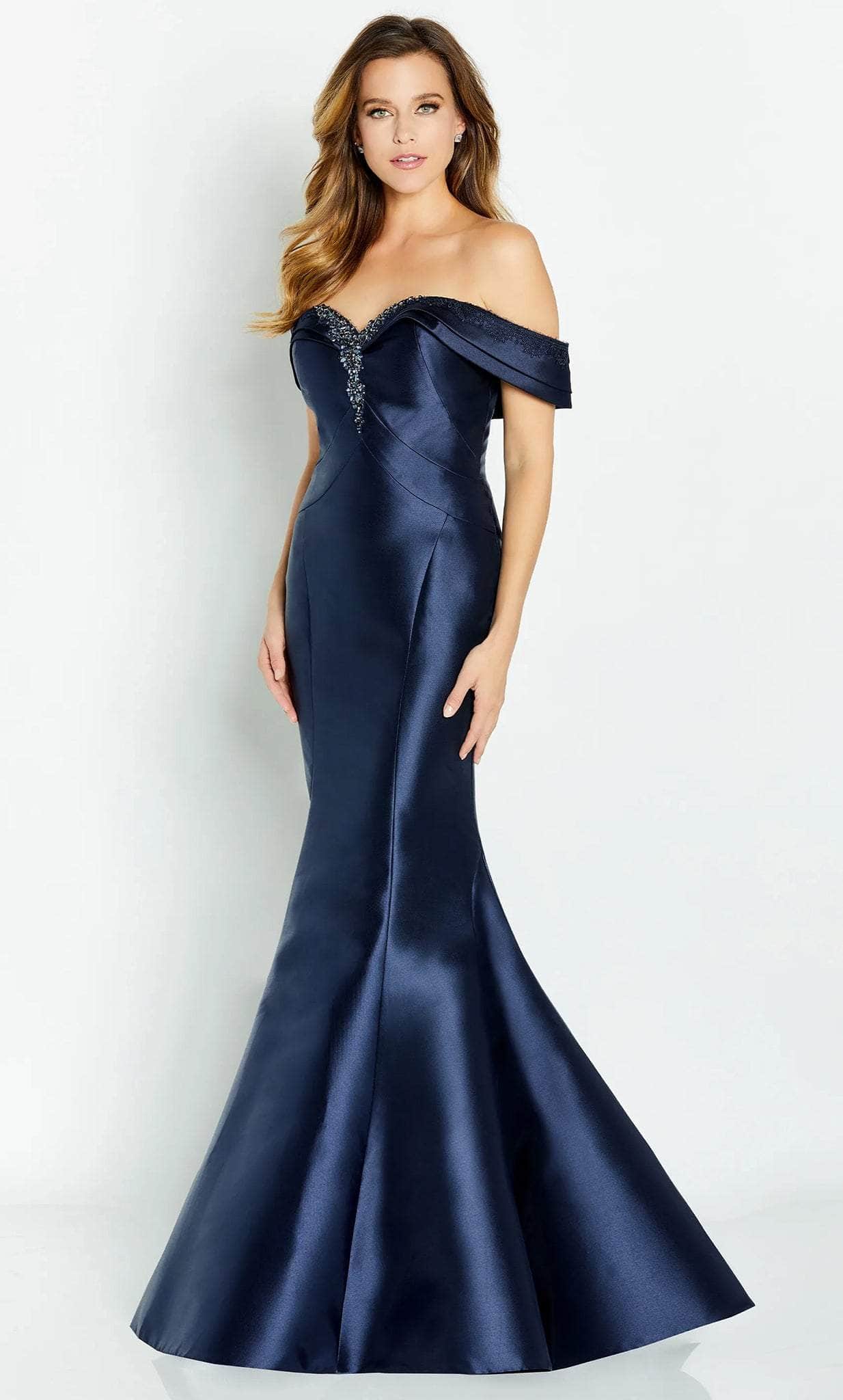 Cameron Blake CB133 - Off Shoulder Mikado Evening Gown Cameron Blake CB133 - Off Shoulder Mikado Evening Gown