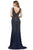 Cecilia Couture - 1410 Beaded Deep V-neck Trumpet Dress Evening Dresses