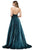 Cecilia Couture - 1467 Sleek Plunging Halter Long A-Line Gown Evening Dresses