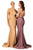 Cecilia Couture - 2103 Figure-Hugging Long Sheath Dress Evening Dresses 0 / Mauve