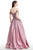 Cecilia Couture - 2111 Off-Shoulder Embellished Long Dress Prom Dresses 0 / Dusty Pink