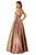 Cecilia Couture - 2117 Metallic Square A-line Dress Evening Dresses