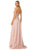 Cecilia Couture - 2118 Floral Detailed A-line Long Dress Evening Dresses