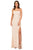 Cecilia Couture - 2129 Square Sequined Long Dress Evening Dresses 0 / Blush