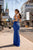 Chic and Holland - AN1571 Textured Fabric V Neck Trumpet Dress Special Occasion Dress