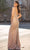 Chic and Holland - HF1364 Paisley Beaded Sleeveless V-Neck Sheath Gown Special Occasion Dress