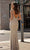 Chic and Holland - HF1539 Embellished Deep V Neck Long Gown Special Occasion Dress