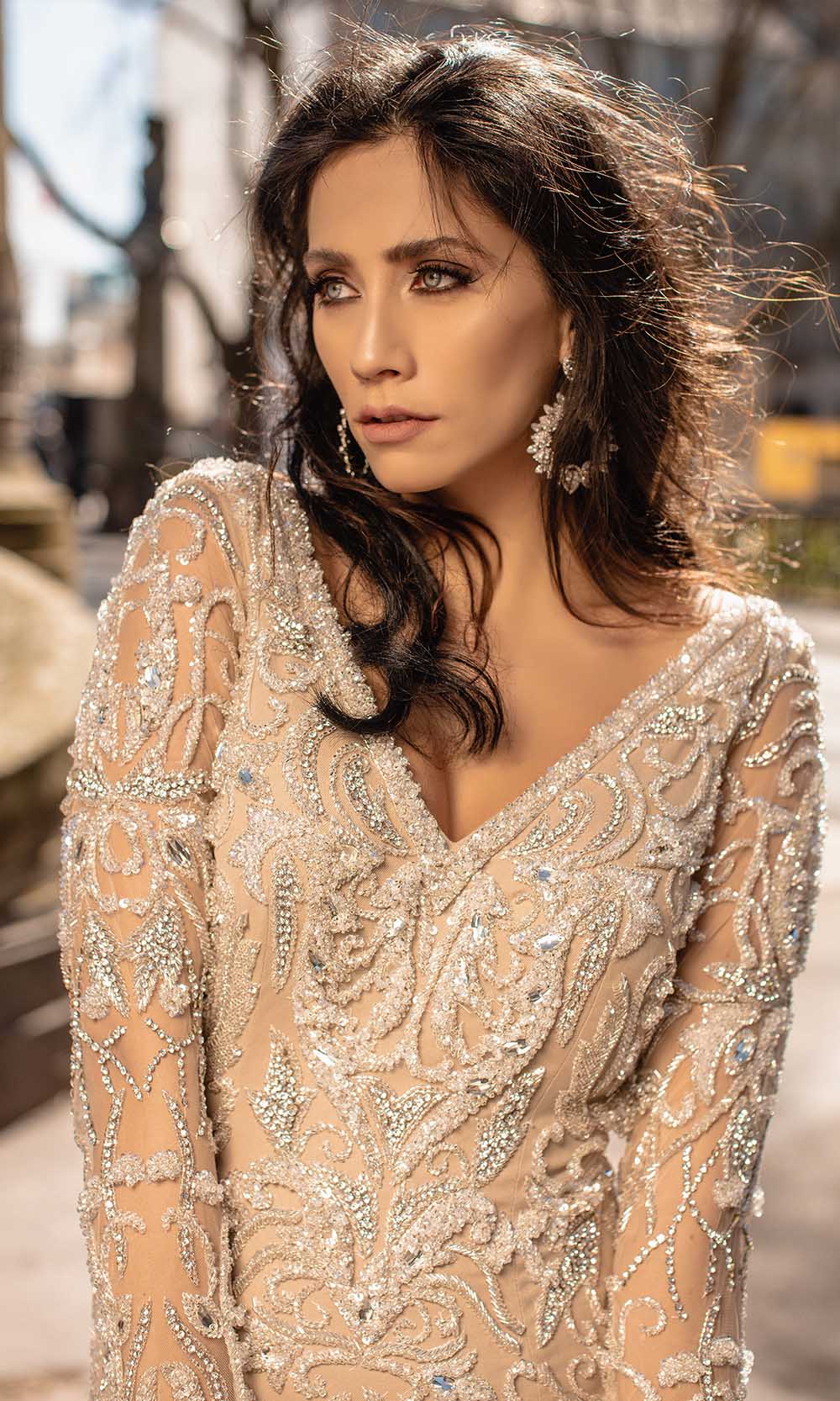Chic and Holland HF1552 Prom Dress - Nude | NewYorkDress Chic and Holland HF1552 Prom Dress - Nude | NewYorkDress