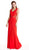 Chic V-neck Sheath Evening Dress Evening Dresses XXS / Red