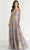 Christina Wu Elegance - 17085 Sequin Embroidered A-Line Gown Special Occasion Dress 2 / Lilac/Nude