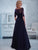 Christina Wu Elegance - Beaded Lace Illusion Bateau Dress 17767 - 1 pc Navy In Size 12 Available CCSALE 12 / Navy