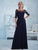 Christina Wu Elegance - Beaded Lace Illusion Bateau Dress 17767 - 1 pc Navy In Size 12 Available CCSALE 12 / Navy