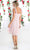 Cinderella Divine - 3801 Floral Strap Empire Waist A-Line Short Dress Bridesmaid Dresses