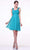 Cinderella Divine - 3801 Floral Strap Empire Waist A-Line Short Dress Bridesmaid Dresses XS / Jade