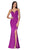Cinderella Divine - 7470 Fitted Empire Waist Sleeveless Long Dress Bridesmaid Dresses 2 / Orchid