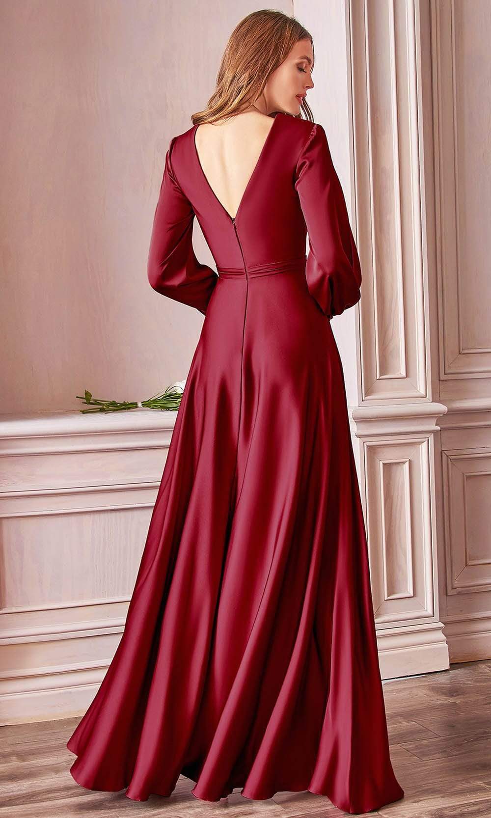 Cinderella Divine - 7475 Plunging V Neck High Slit Long dress Couture Candy Cinderella Divine - 7475 Plunging V Neck High Slit Long dress Couture Candy