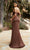 Cinderella Divine - 7488C Sweetheart Pleated High Slit Dress Bridesmaid Dresses