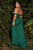 Cinderella Divine - 7488C Sweetheart Pleated High Slit Dress Bridesmaid Dresses