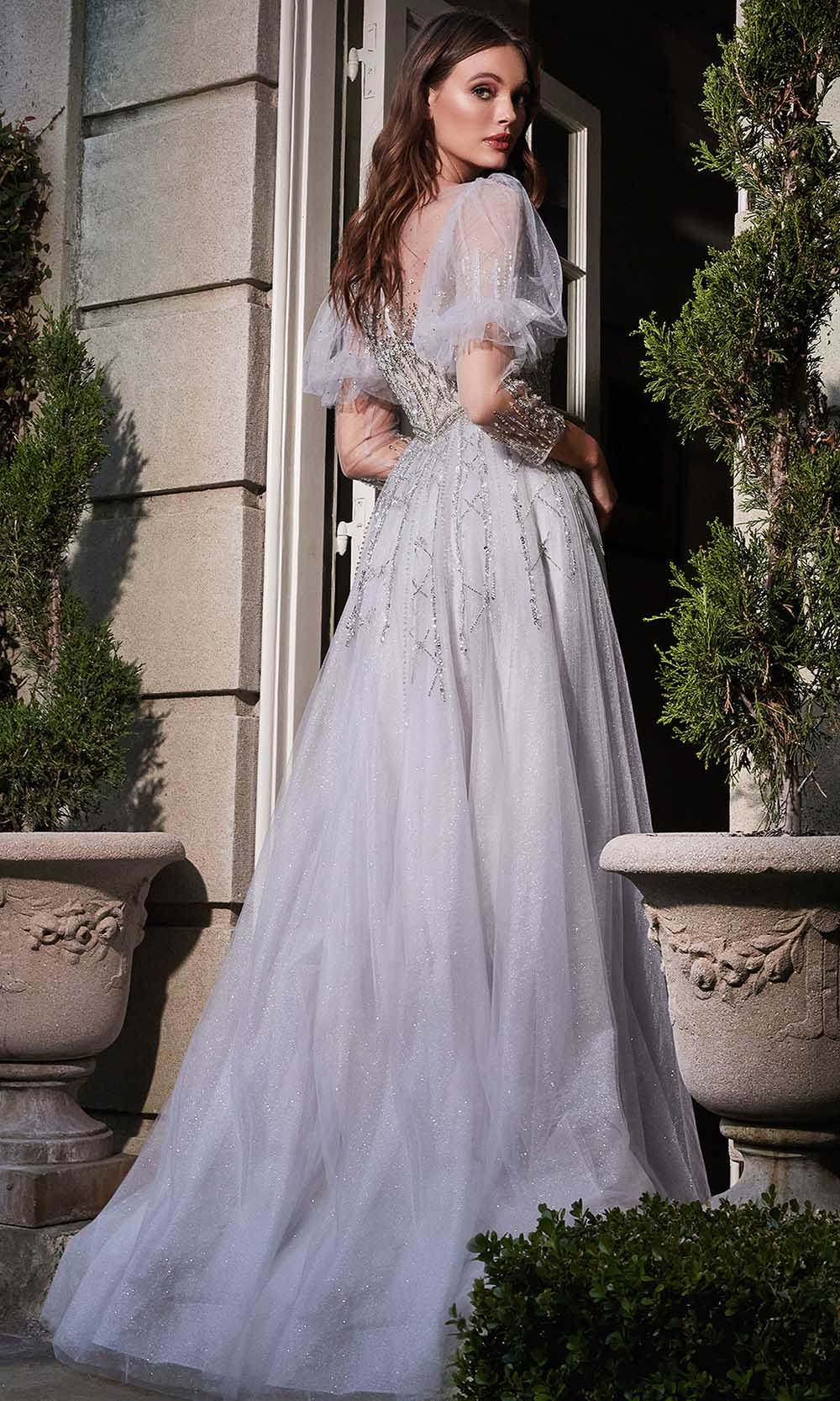 Cinderella Divine B707 - Puffed Sleeves Bridal Gown Cinderella Divine B707 - Puffed Sleeves Bridal Gown