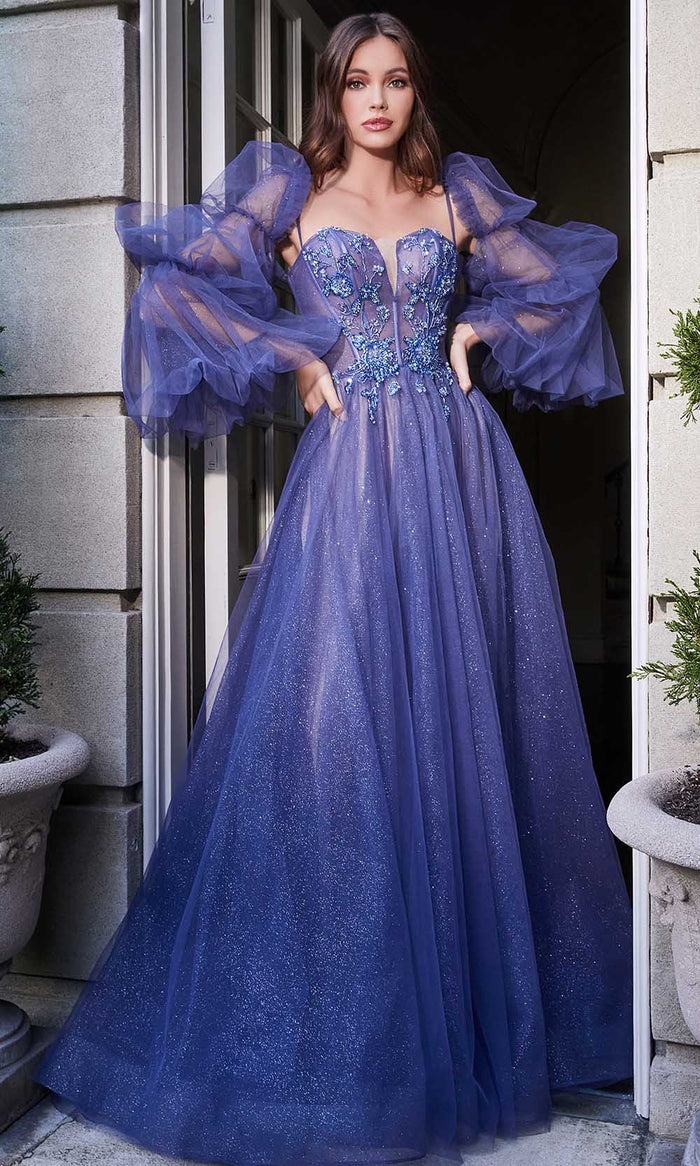 Cinderella Divine B709 - Sweetheart A-line Gown Special Occasion Dress 2 / Smoky Blue