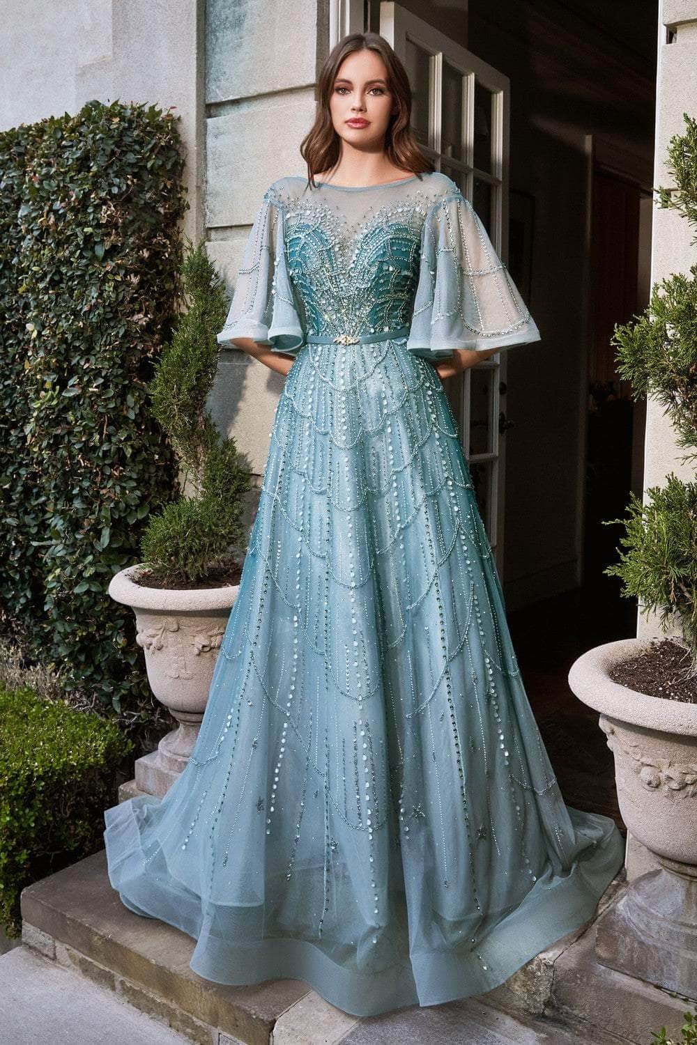 Cinderella Divine B719 - Bateau A-line Formal Gown Cinderella Divine B719 - Bateau A-line Formal Gown