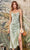 Cinderella Divine - BD103 Cowl Neck Satin Sheath Tea-Length Dress Cocktail Dresses XXS / Sage