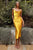 Cinderella Divine - BD103 Cowl Neck Satin Sheath Tea-Length Dress Cocktail Dresses XXS / Yellow
