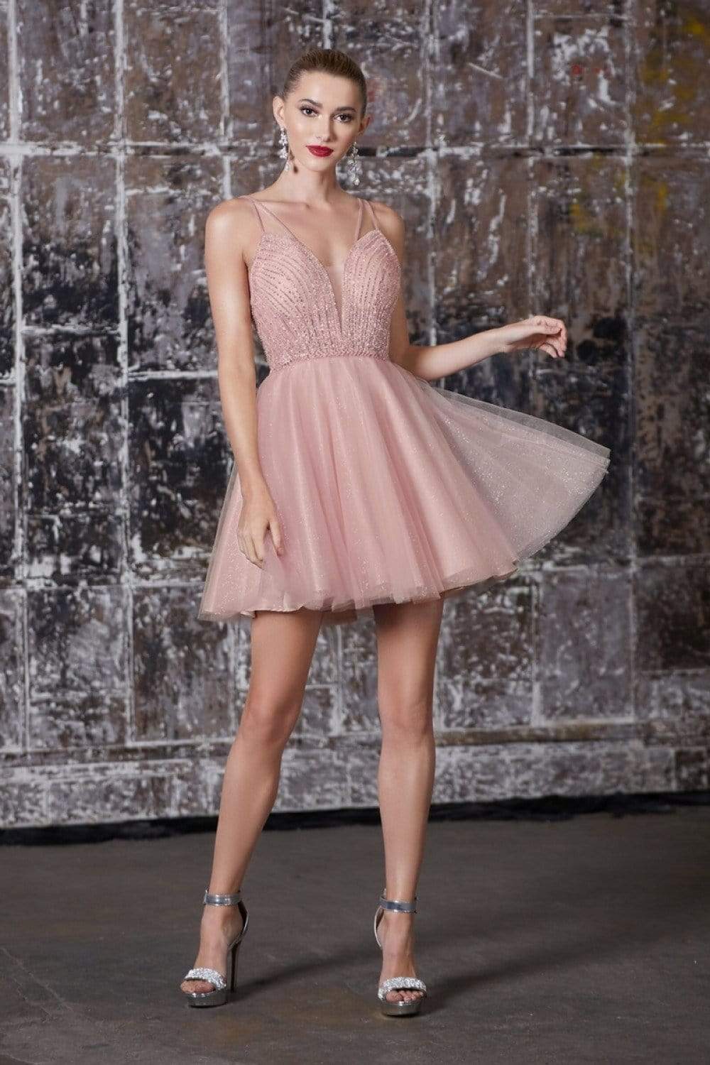 Cinderella Divine - CD0148 Beaded Embellished Fit and Flare Dress Couture Candy Cinderella Divine - CD0148 Beaded Embellished Fit and Flare Dress Couture Candy