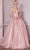 Cinderella Divine CD0185 - Off Shoulder Tulle Ballgown Evening Dresses XXS / Rose Gold