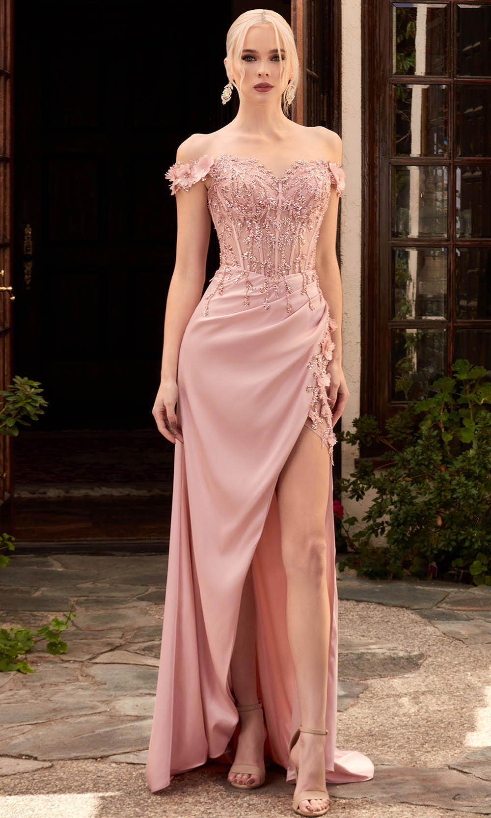 Buy Cinderella Divine CD0186 Applique Corset Prom Dress