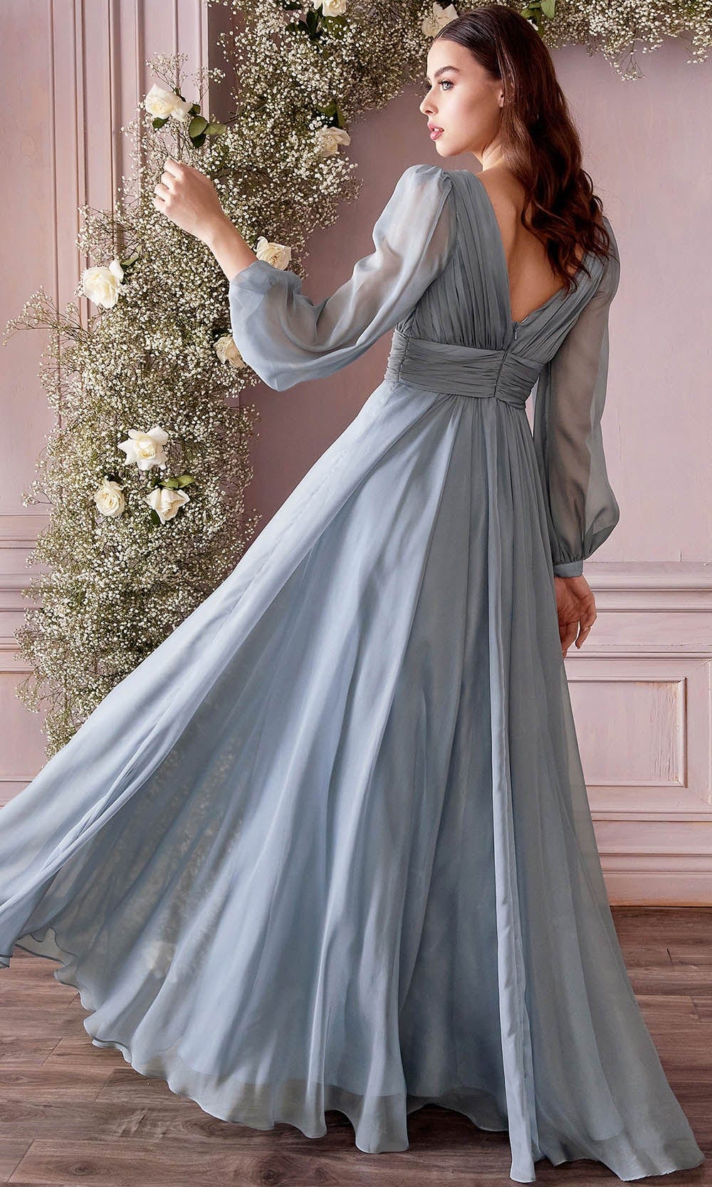 Cinderella Divine CD0192 - Bishop Sleeve Evening Dress Couture Candy Cinderella Divine CD0192 - Bishop Sleeve Evening Dress Couture Candy