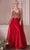 Cinderella Divine CD0195 - Embellished Lace Tulle Prom Dress Prom Dresses XS / Burgundy-Gold