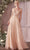Cinderella Divine CD0196 - Sleeveless V-neck Long Gown Special Occasion Dress XXS / Champagne