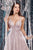 Cinderella Divine - CD205 Plunging V-neck Glitter A-line Dress Prom Dresses