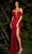 Cinderella Divine CH167 - Off Shoulder Prom Gown Special Occasion Dress XXS / Red