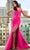 Cinderella Divine CH172 - Draped Cowl Prom Dress Special Occasion Dress XXS / Fuchsia