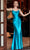 Cinderella Divine CH172 - Draped Cowl Prom Dress Special Occasion Dress XXS / Ocean Blue
