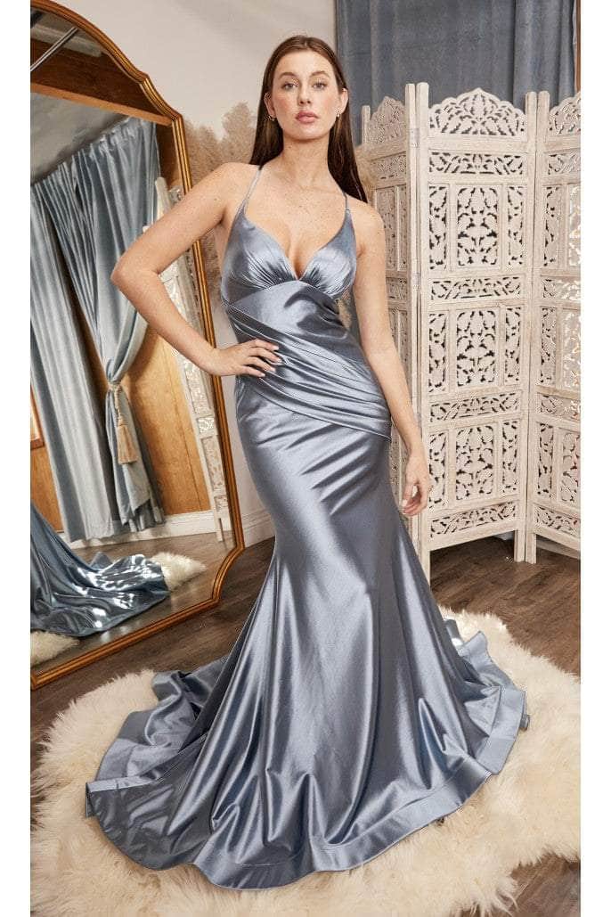 Wedding Dress Silver Metallic Evening Gowns Strapless Pleated Front Split Mermaid Evening Dress Alizeal Wedding Dress Silver Metallic Evening Gowns Strapless Pleated Front Split Mermaid Evening Dress Alizeal