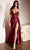 Cinderella Divine CM318 - Sleeveless Lace Long Dress Special Occasion Dress 4 / Burgundy
