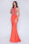 Cinderella Divine - Embellished High Halter Evening Dress Special Occasion Dress 2 / Coral