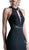 Cinderella Divine - Embellished Lace Halter Fitted Dress Special Occasion Dress XS / Black