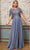 Cinderella Divine HT101 - Illusion Bateau Formal Dress Special Occasion Dress 6 / Smoky Blue