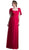 Cinderella Divine - Ruched Semi-Sweetheart Dress With Cape Detail Special Occasion Dress XS / Burgundy