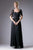 Cinderella Divine - Ruched Semi-Sweetheart Dress With Cape Detail Special Occasion Dress XS / Black