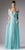 Cinderella Divine - Shirred Plunging Sweetheart Cold Shoulder Chiffon Gown Prom Dresses 2 / Mint