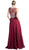 Cinderella Divine - Sleeveless Illusion Metallic Appliqued A-Line Gown Special Occasion Dress