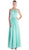 Cinderella Divine - Sleeveless Ruched Halter A-line Dress Special Occasion Dress XS / Sky Blue
