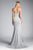 Cinderella Divine - Strapless Straight Neck Metallic Knit Dress Special Occasion Dress