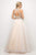 Cinderella Divine - UM078 Appliqued Crisscross Strapped Two-Piece Gown Special Occasion Dress