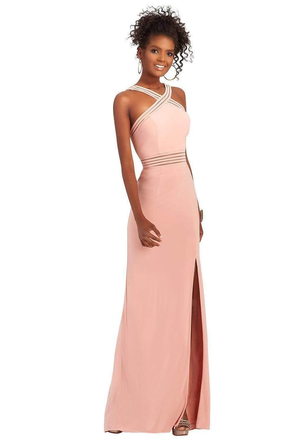 Sheath Halter Slit Floor-Length Blend Dress 3483 by Clarisse 4 / Royal Sheath Halter Slit Floor-Length Blend Dress 3483 by Clarisse 4 / Royal